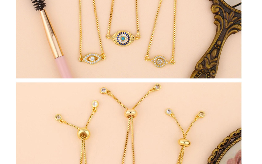 Fashion Eye Gold-plated Copper And Diamond Eye Pull Bracelet,Fashion Bracelets