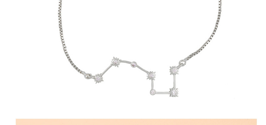 Fashion Silver Copper Inlaid Zircon Constellation Polaris Bracelet,Fashion Bracelets