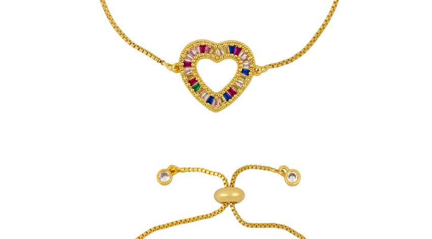 Fashion Rectangle Letter Love Crystal Copper Zircon Bracelet,Fashion Bracelets
