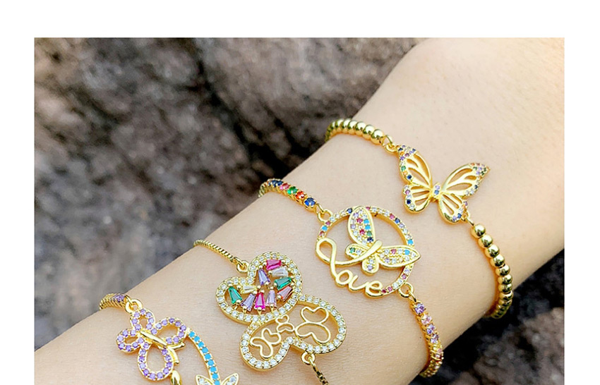 Fashion Butterfly Butterfly Love Copper Inlaid Zircon Bracelet,Fashion Bracelets