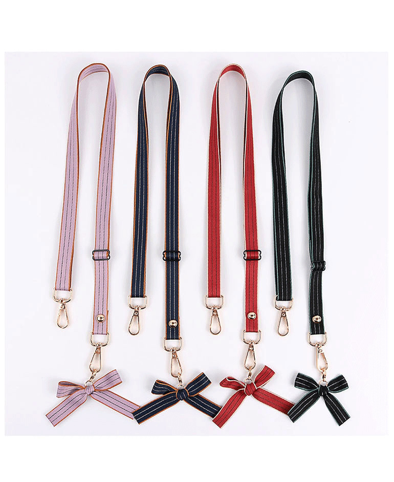 Fashion Gray Bar Bowknot Can Be Slinged Into One Integrated Backpack Type Wide Lanyard Strap,Computer supplies
