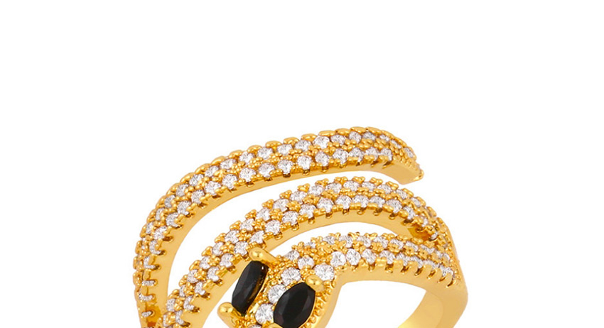 Fashion Black Copper Inlaid Zircon Openwork Ring,Fashion Rings