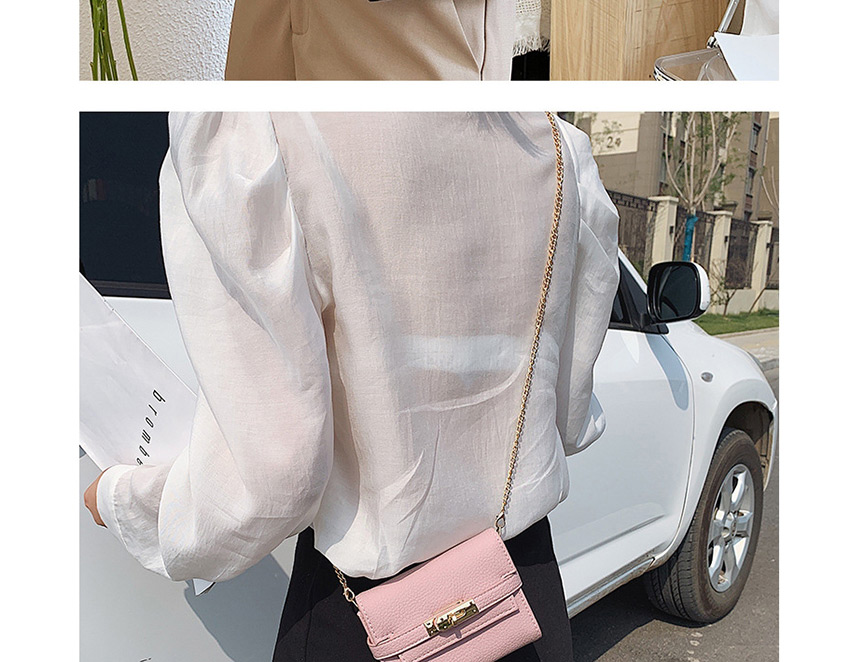 Fashion Chain Gray Chain Metal Buckle Shoulder Bag,Shoulder bags