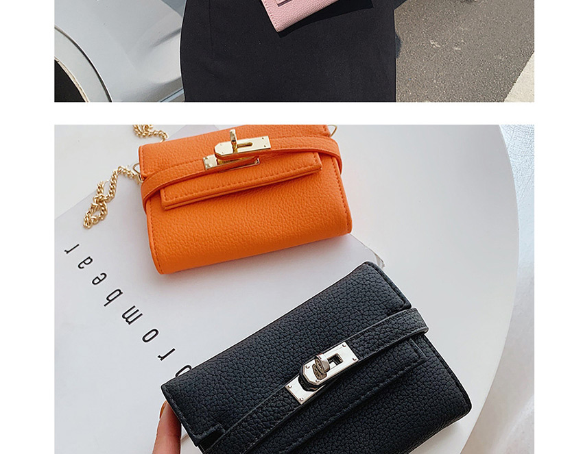 Fashion Black Multi-card Wallet With Metal Lock,Wallet