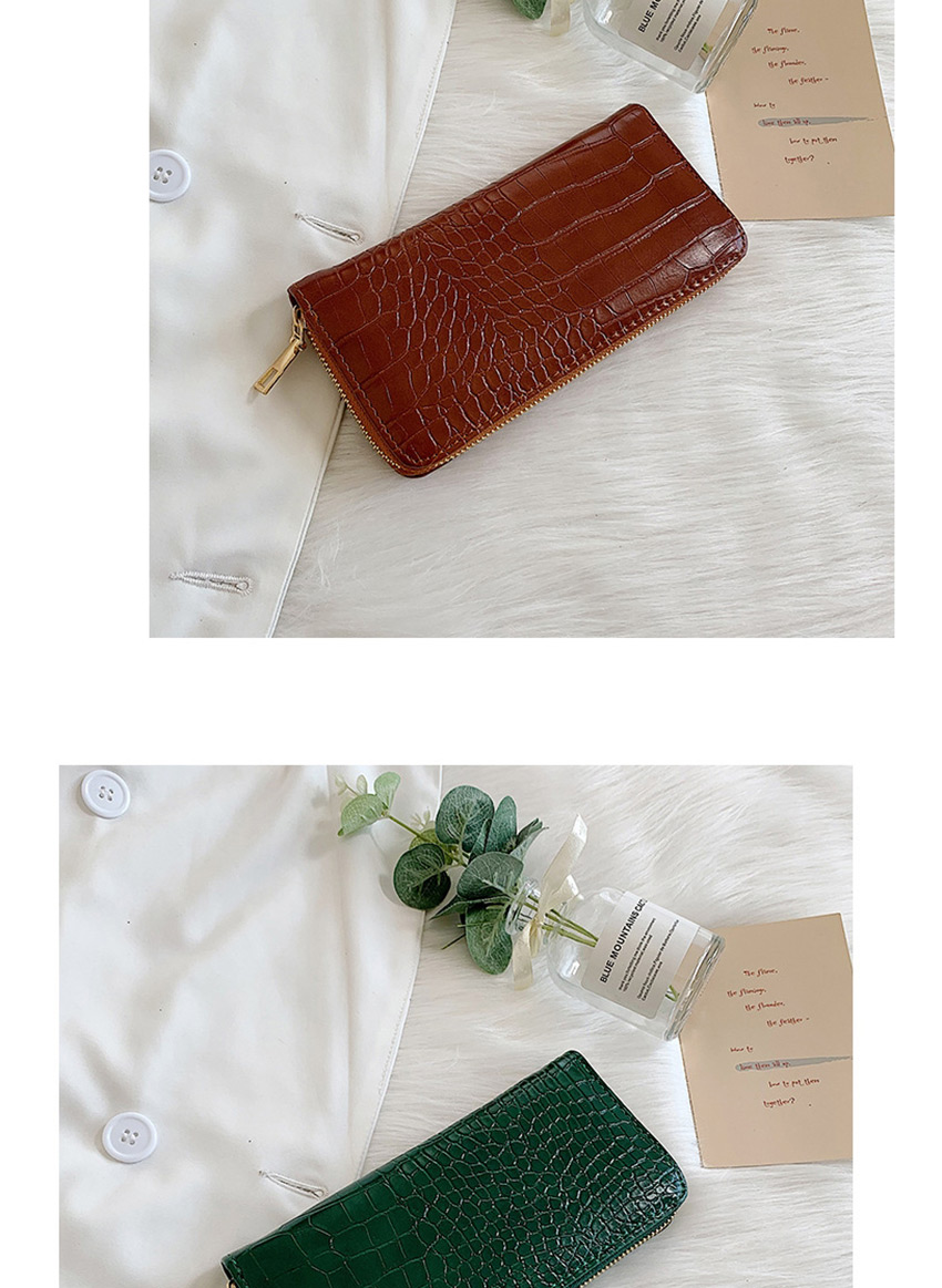 Fashion Green Long 2-fold Stone Pattern Multi-function Wallet,Wallet
