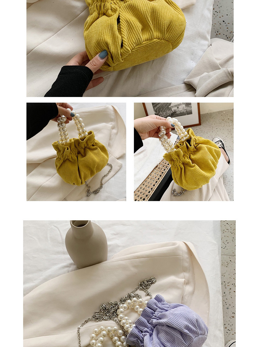 Fashion Yellow Pearl Chain Shoulder Bag,Shoulder bags