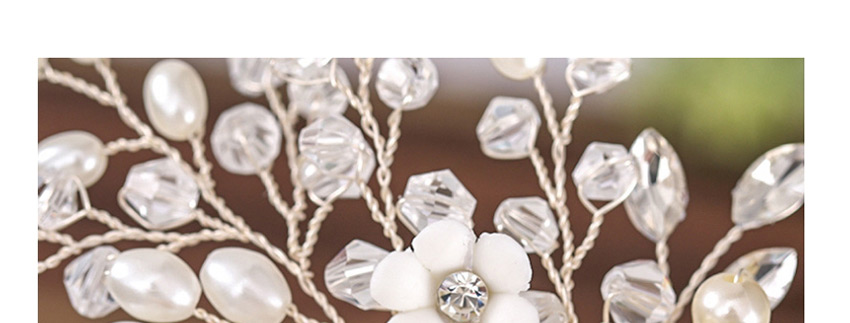 Fashion Silver Flower And Diamond Resin Comb,Hair Ribbons