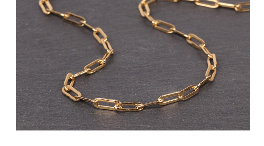 Fashion Gold 50cm Thick Chain Stainless Steel Hollow Necklace,Chains