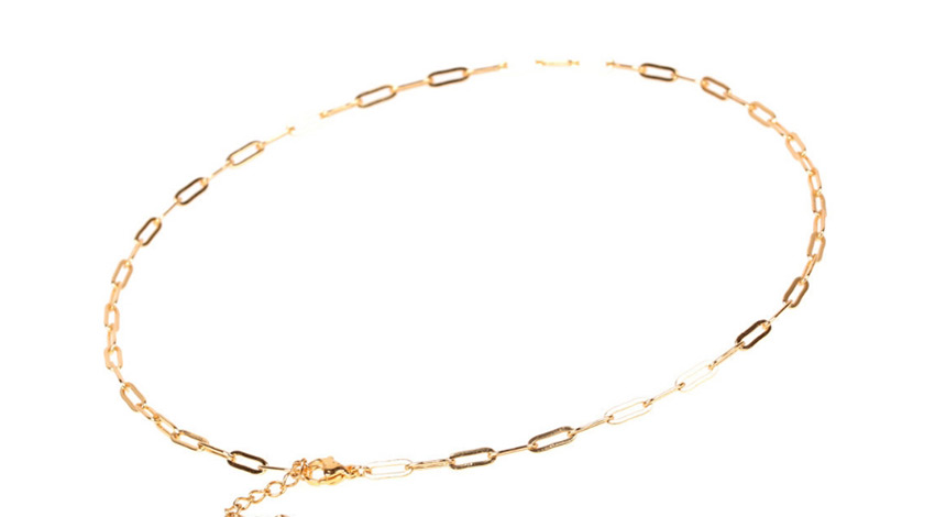 Fashion Gold 60cm Thick Chain Stainless Steel Hollow Necklace,Chains