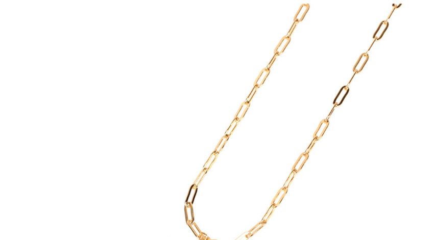 Fashion Gold 40cm Thick Chain Stainless Steel Hollow Necklace,Chains