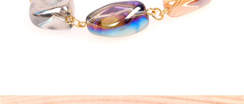 Fashion Color Mixing Crystal Alloy Resin Geometric Bracelet,Fashion Bracelets