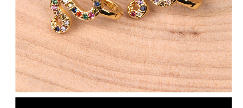 Fashion Golden Animal Serpentine Ear Clip,Clip & Cuff Earrings