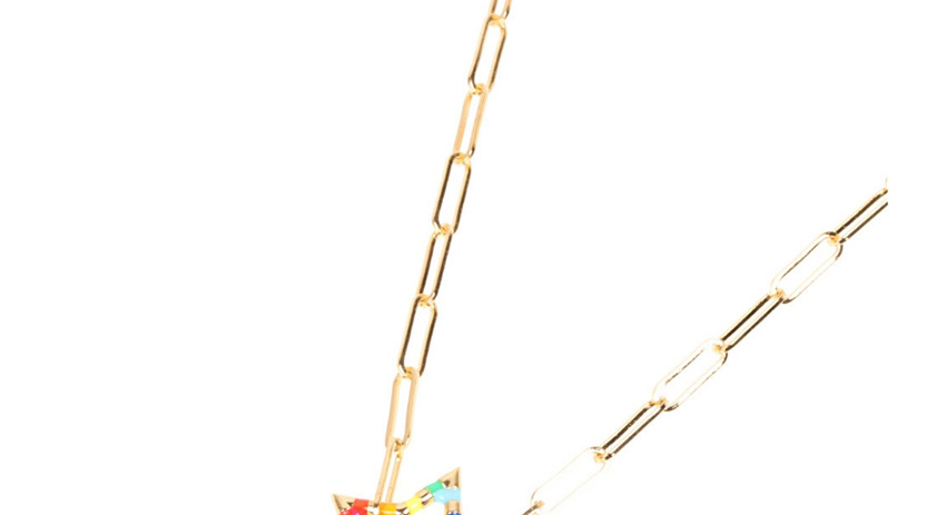Fashion Gold 40cm Thick Chain Hollow Star Drop Oil Alloy Necklace,Chains