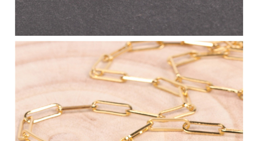 Fashion Gold 50cm Thick Chain Hollow Star Drop Oil Alloy Necklace,Chains