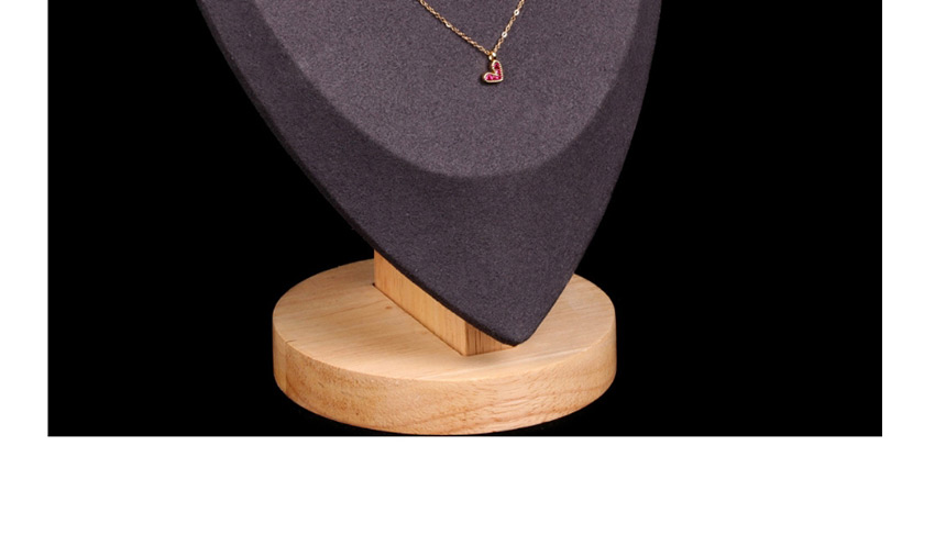 Fashion Red Love Stainless Steel Necklace With Zircon,Chains