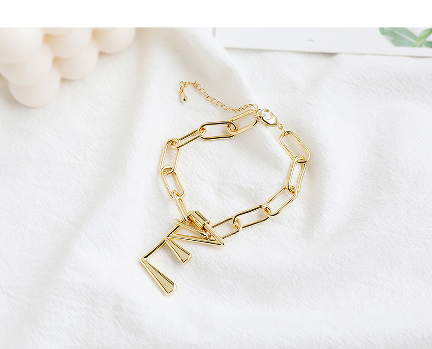 Fashion Gold Color K Alloy Alphabet Bracelet,Fashion Bracelets