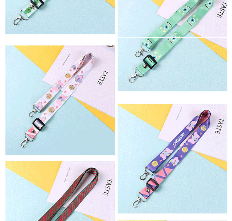 Fashion Colorful Letters Printed Webbing Diagonal Mobile Phone Case Lanyard,Phone Chain