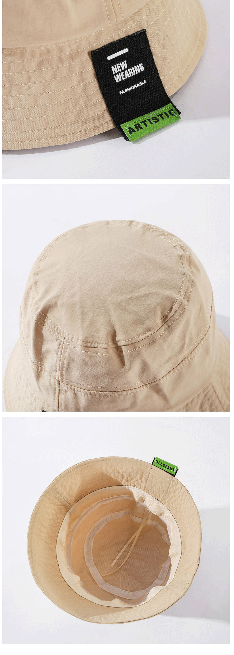 Fashion Black Sunshade Sunscreen Solid Color Fisherman Hat,Sun Hats