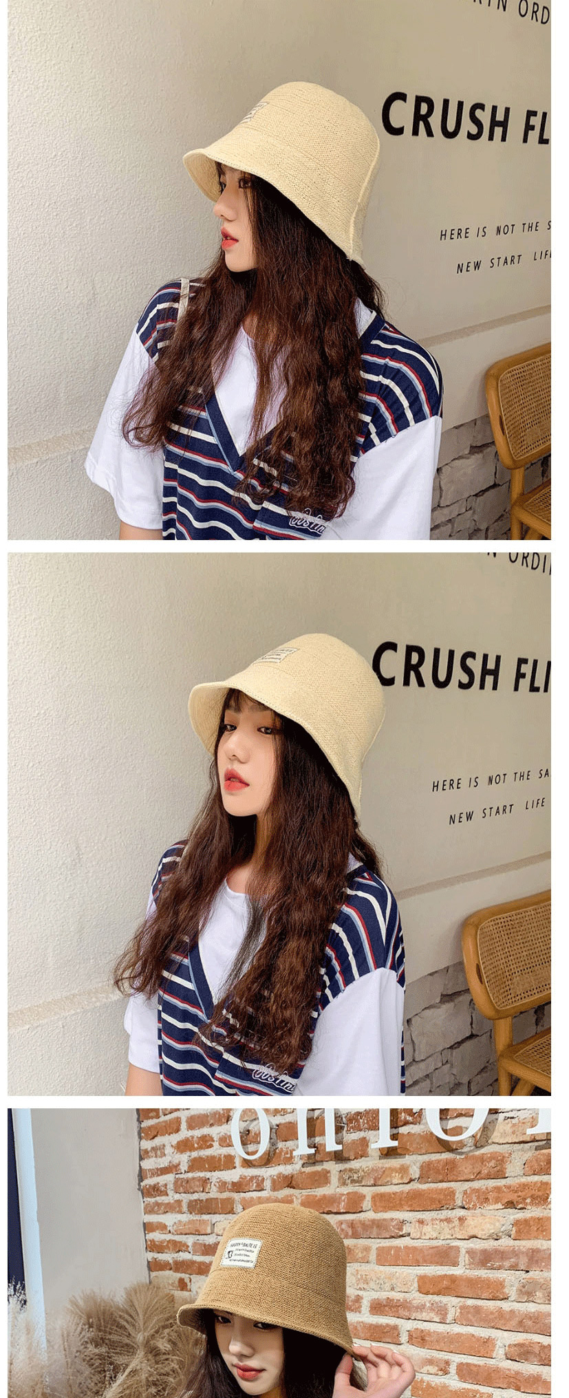 Fashion Camel Knitted Milk Silk Cloth Sunshade Fisherman Hat,Sun Hats