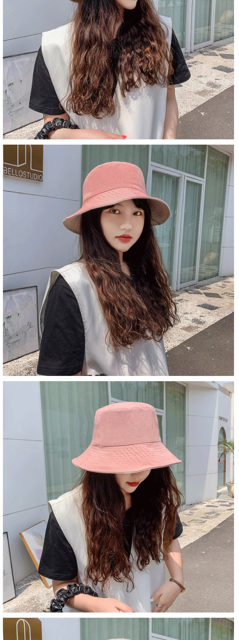 Fashion Black Cotton Shading Double-sided Wearing Fisherman Hat,Sun Hats