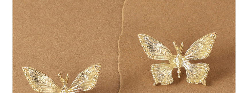 Fashion Golden Alloy Three-dimensional Butterfly Earrings,Stud Earrings