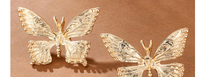 Fashion Golden Alloy Three-dimensional Butterfly Earrings,Stud Earrings