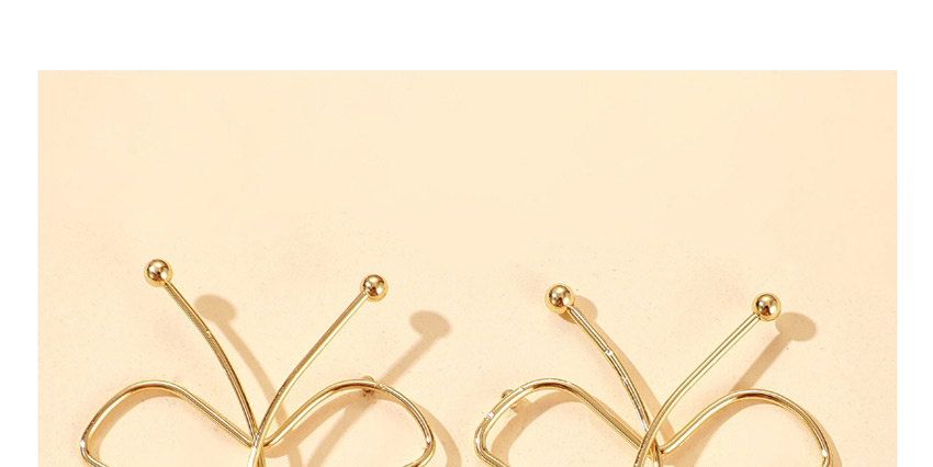 Fashion Golden Plume Butterfly Alloy Earrings,Stud Earrings
