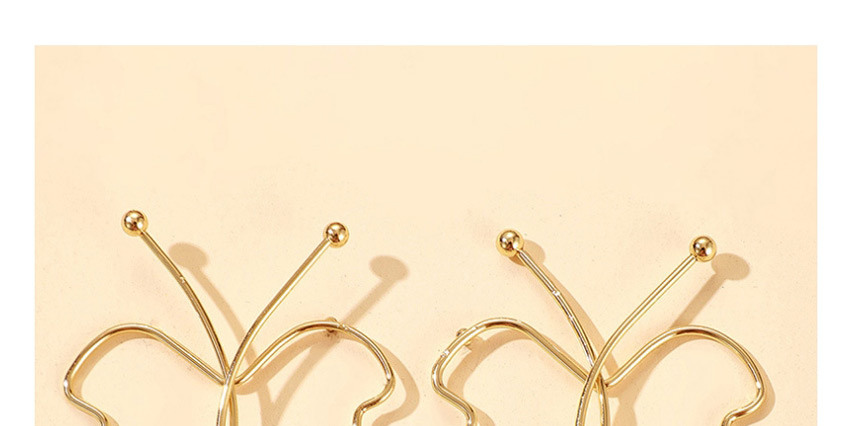 Fashion Golden Plume Butterfly Alloy Earrings,Stud Earrings