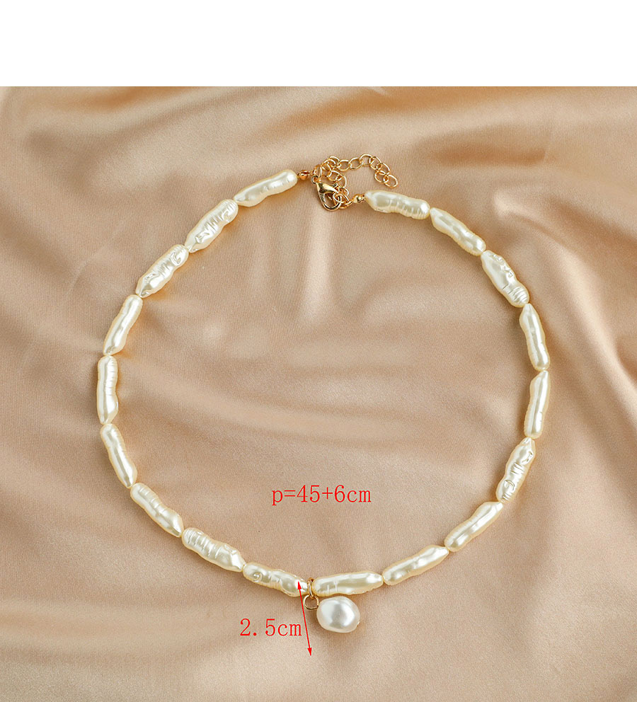Fashion Beige Alloy Pearl Shell Double Necklace,Beaded Necklaces