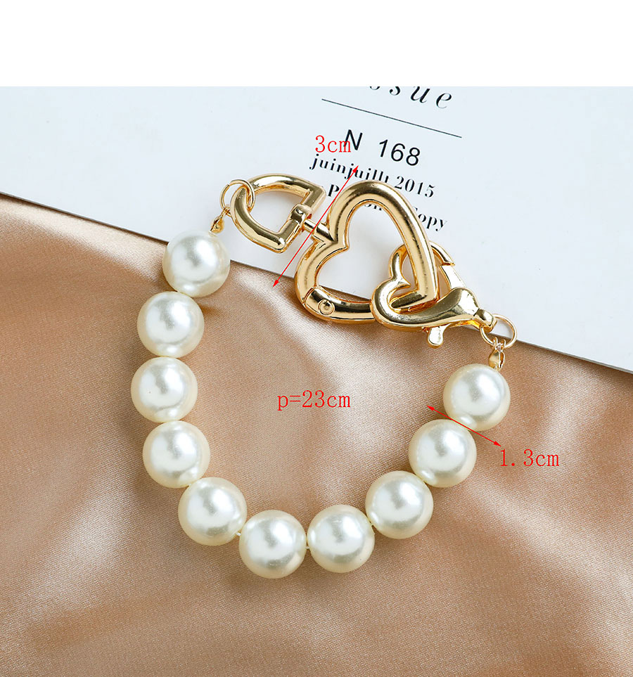 Fashion Beige Alloy Pearl Love Bracelet,Beaded Necklaces
