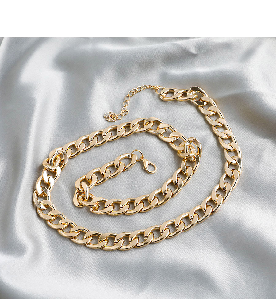Fashion Golden Resin Chain Double Necklace,Chains