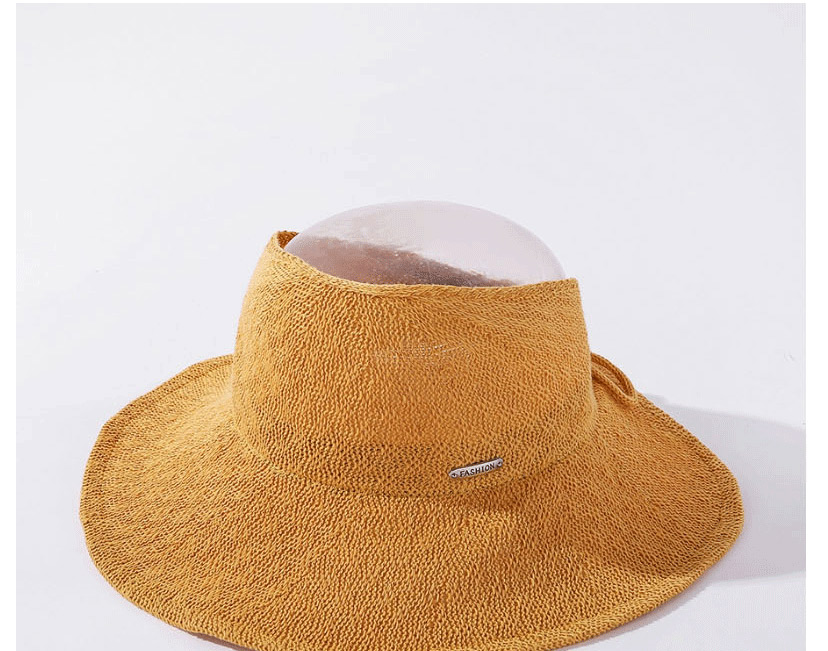 Fashion Yellow Milk Silk Big Eaves Cover Face Sunscreen Top Hat,Sun Hats