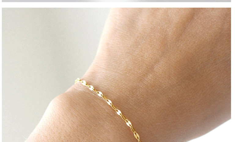 Fashion 14k Gold 14k Gold-plated Chain Fine-edged Bracelet,Fashion Bracelets