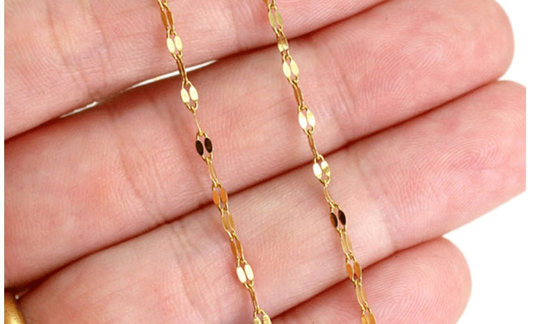 Fashion 14k Gold 14k Gold-plated Chain Fine-edged Bracelet,Fashion Bracelets