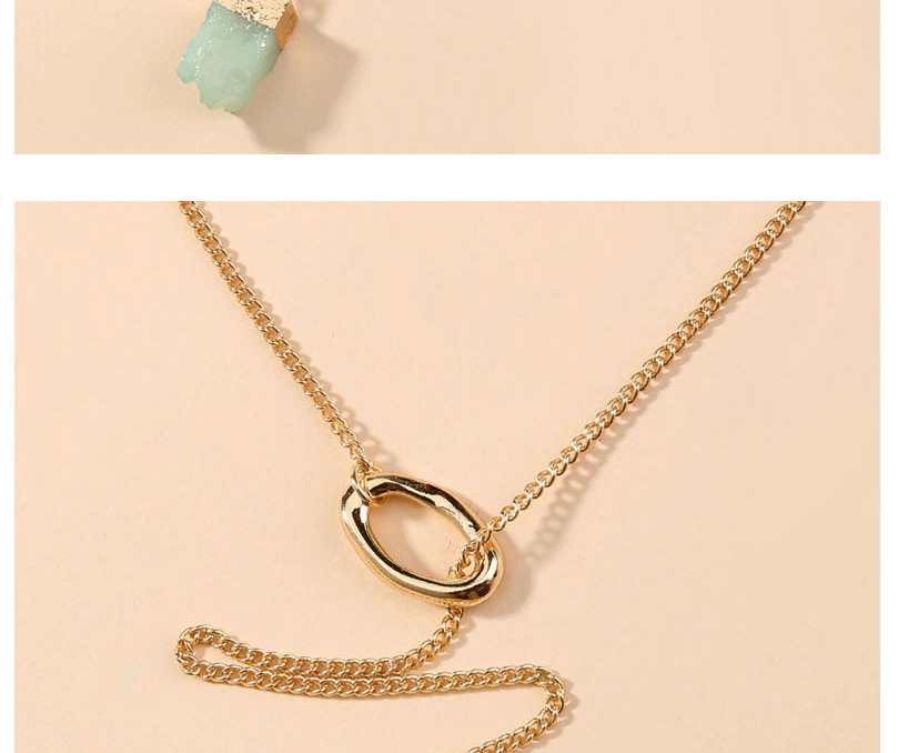 Fashion Golden Irregular Resin Alphabet Multi-layer Necklace,Chains