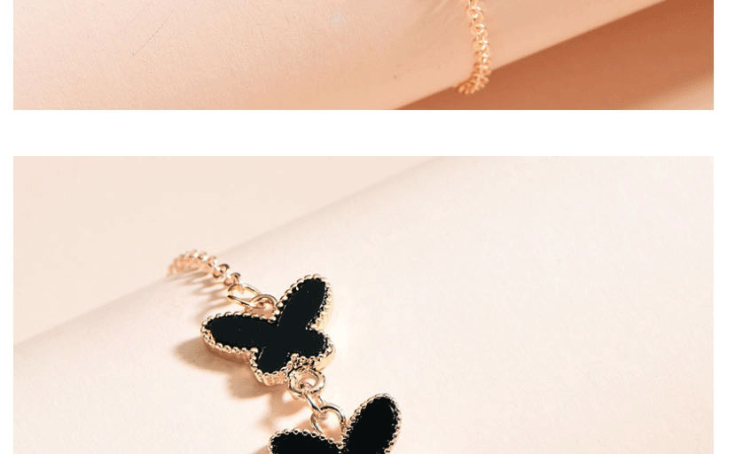 Fashion Black Butterfly Resin Alloy Adjustable Bracelet,Fashion Bracelets
