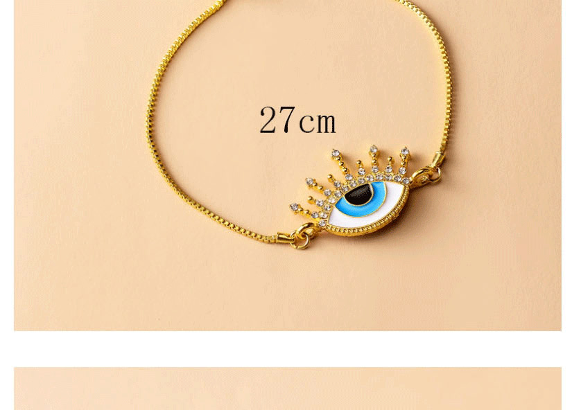 Fashion Eyelashes Gold-plated Diamond-set Diamond Dripping Eye Adjustable Bracelet,Fashion Bracelets