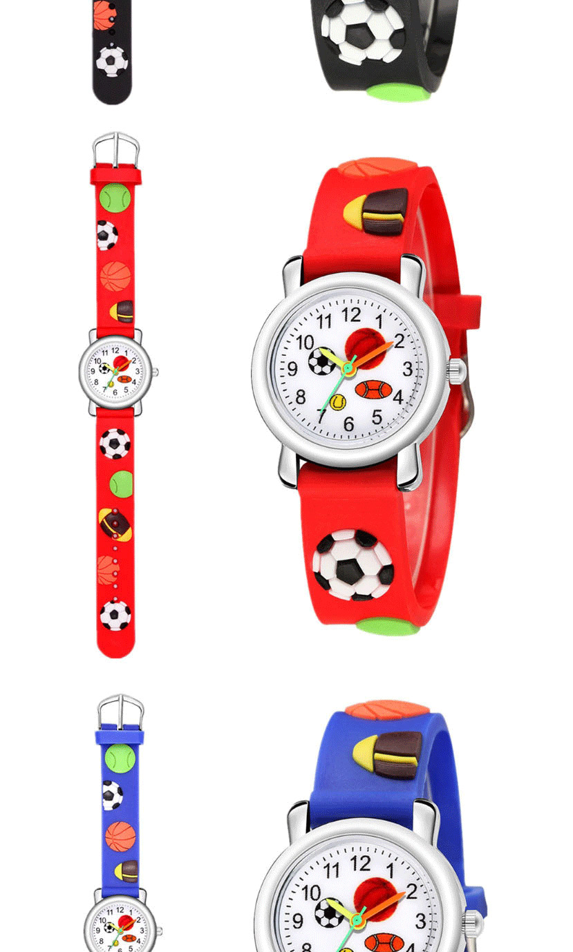 Fashion Red 3d Floating Sculpture Tape Football Children