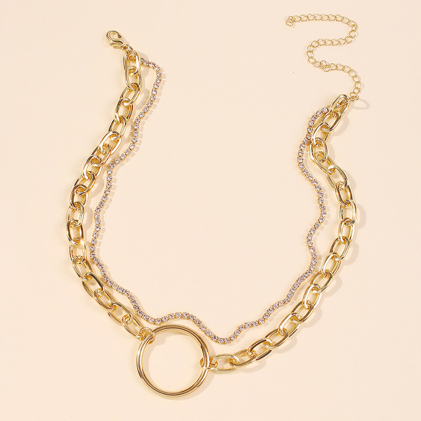 Fashion Golden Round Claw Chain Alloy Multi-layer Necklace,Chains