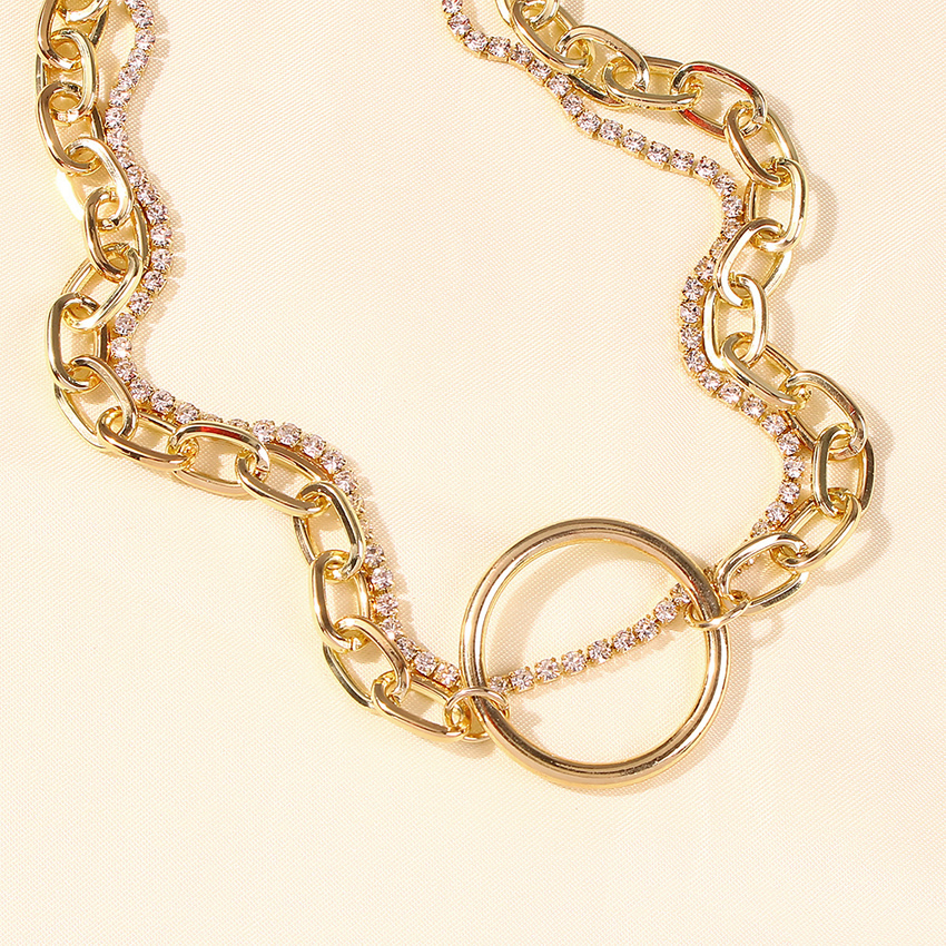 Fashion Golden Round Claw Chain Alloy Multi-layer Necklace,Chains