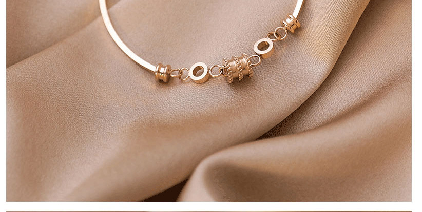 Fashion Rose Gold Titanium Steel Small Waist Hollow Bracelet,Fashion Bracelets