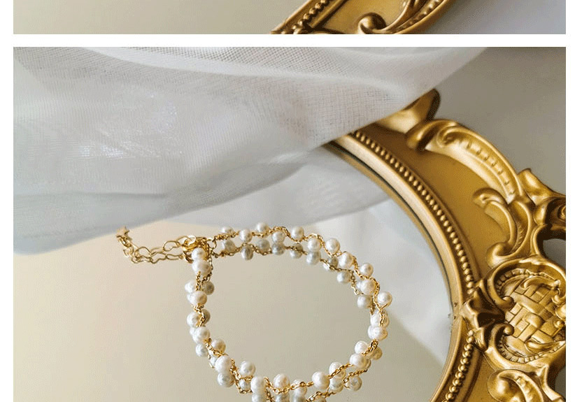 Fashion Bracelet Irregular Handmade Pearl Braided Alloy Bracelet Necklace,Fashion Bracelets