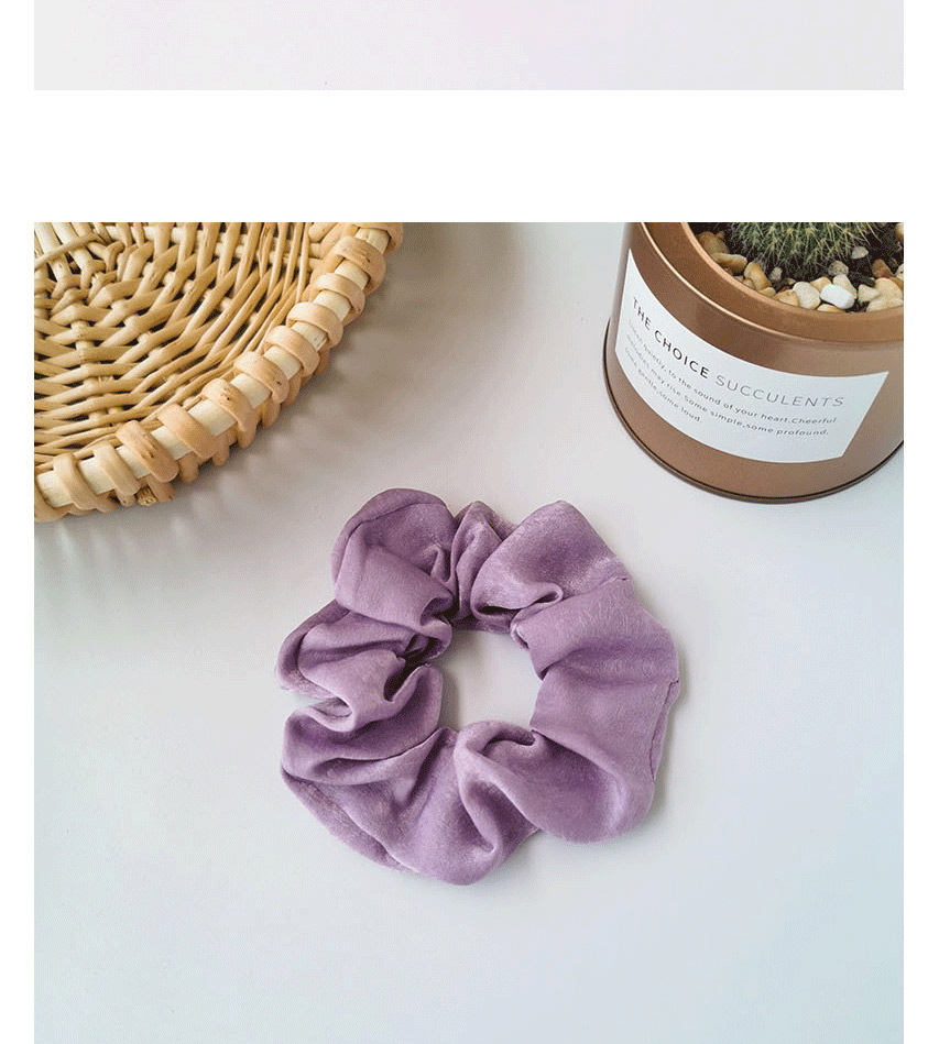 Fashion Plaid Purple Mesh Yarn Wave Lattice Large Intestine Loop Hair Rope,Hair Ring