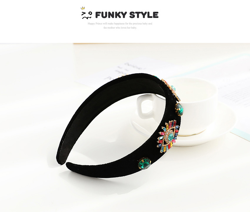 Fashion Color Fabric Alloy Rhinestone Eye Headband,Head Band