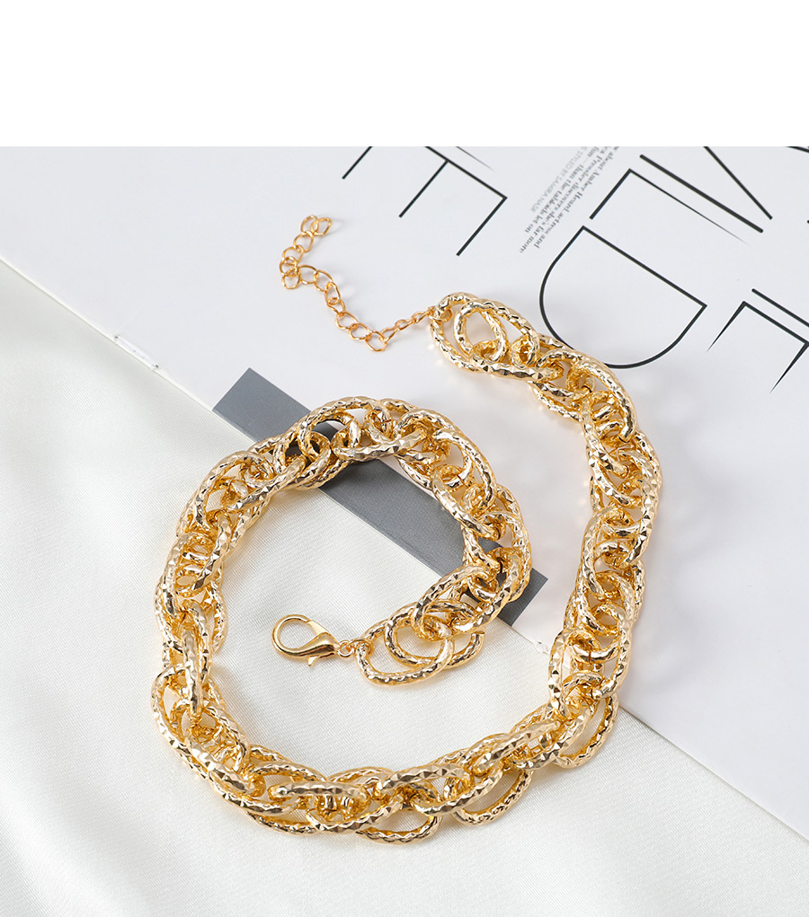 Fashion Golden Alloy Resin Pearl Chain Double-layer Necklace,Chains