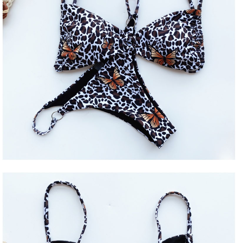 Fashion Butterfly Butterfly Print Strap Swimsuit,Bikini Sets