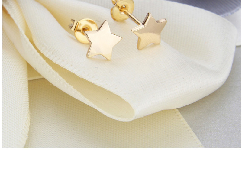 Fashion Golden Five-pointed Star Gold-plated Necklace Earring Set,Jewelry Sets