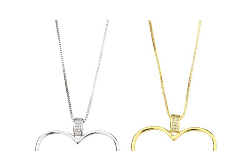 Fashion Gold-plated Copper Plating With Diamond Love Hollow Alloy Necklace,Pendants