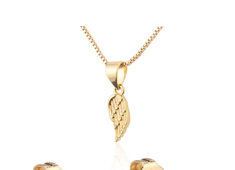 Fashion Golden Gold-plated Wings Earring Necklace Set,Jewelry Sets