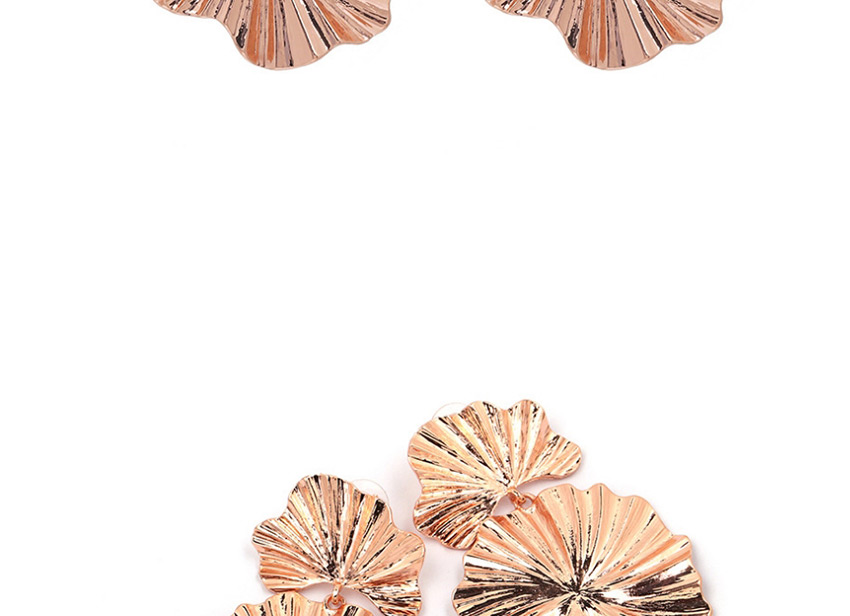 Fashion Golden Alloy Flower Irregular Earrings,Drop Earrings